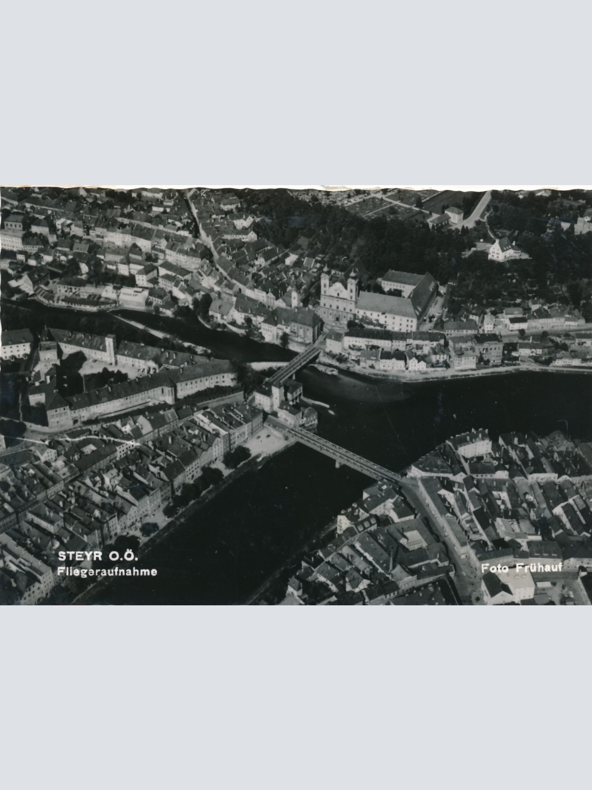 AK aus Steyr Fliegeraufnahme Oberösterreich Ansichtskarte (15397)