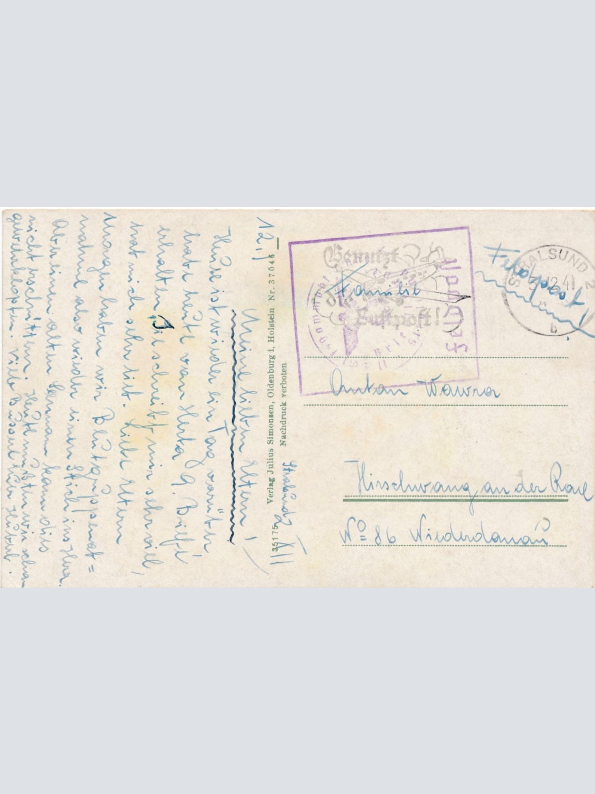 AK aus Rügen Spezial Wanderkarte Mecklenburg - Vorpommern Ansichtskarte (15645)