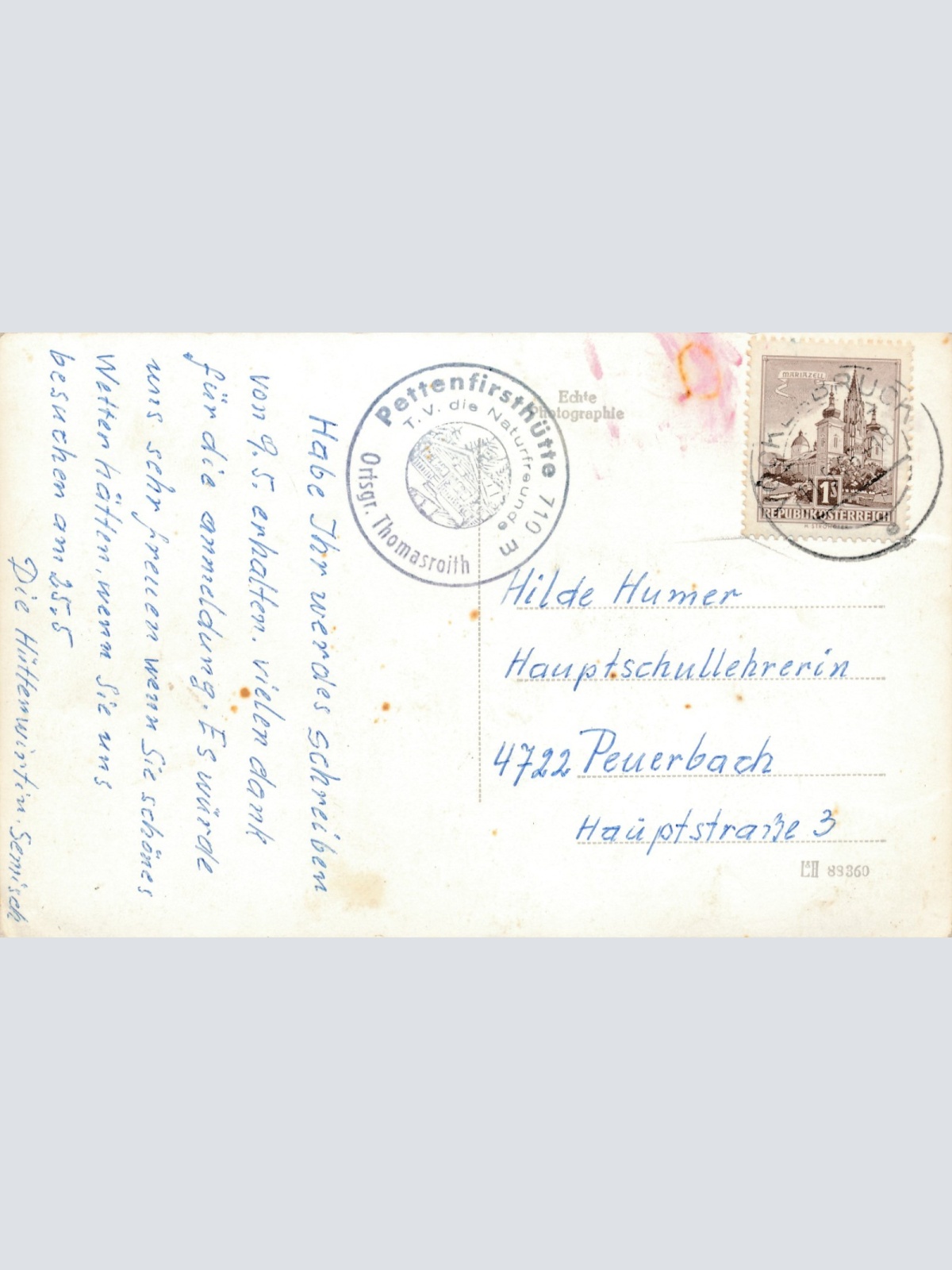 AK Pettenfirsthütterls mit Thomasroith und Zell a. Pett OÖ Ansichtskarte (15636)