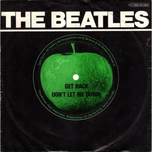 7", Single, RE The Beatles With Billy Preston - Get Back / Don't Let Me Down