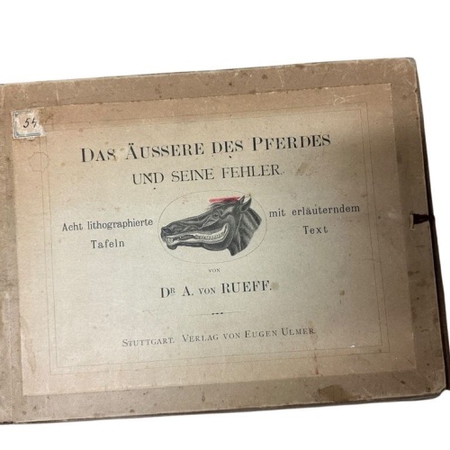 Das Äussere des Pferdes und seine Fehler. Acht lithographierte Tafeln mit erläut
