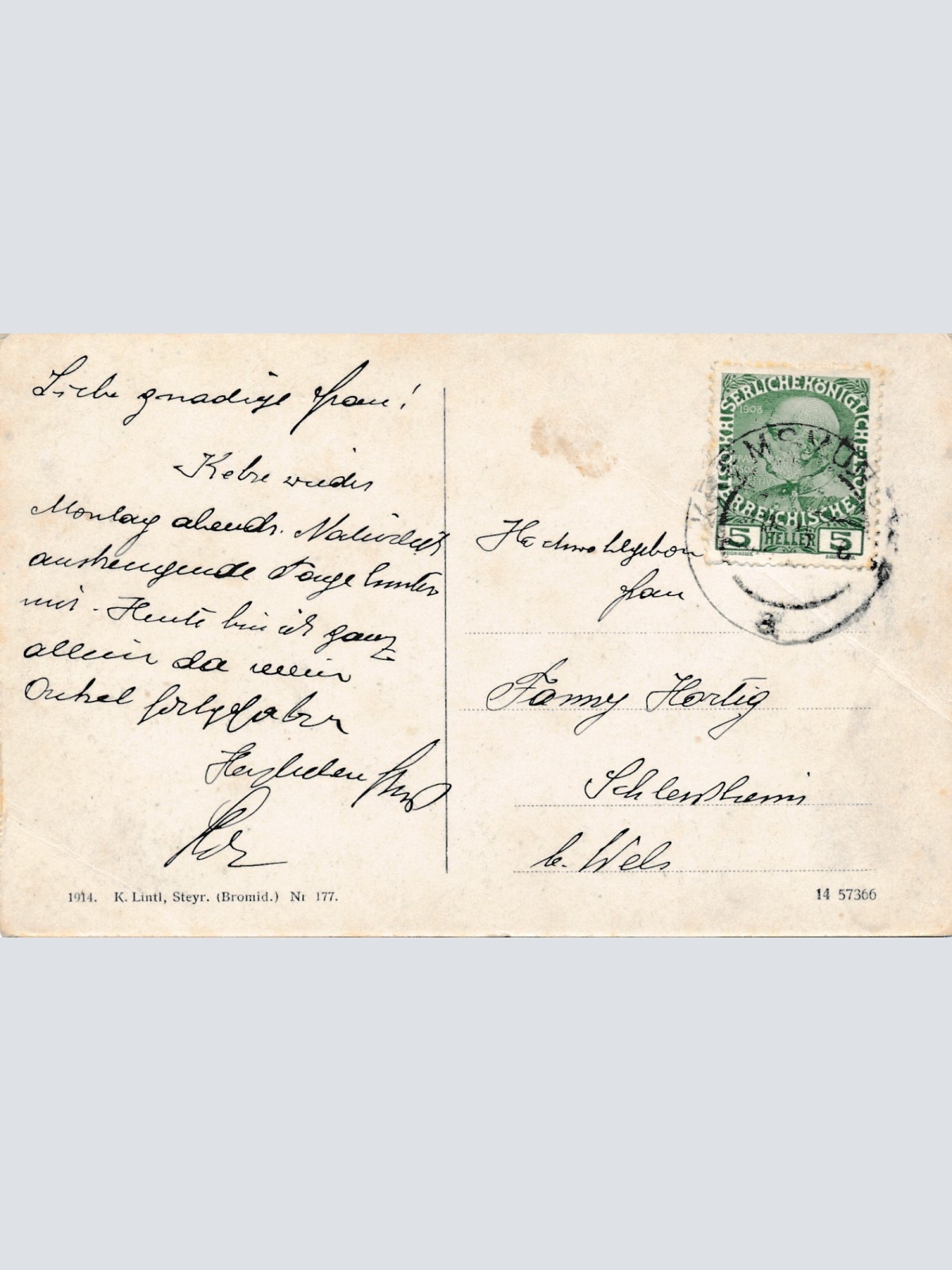 AK aus Kremsmünster Strassenansicht Oberöst. Ansichtskarte (16390)