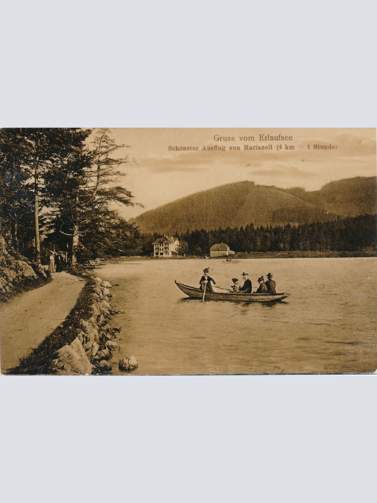 AK gruss vom Erlaufsee Steiermark Ansichtskarte (16477)