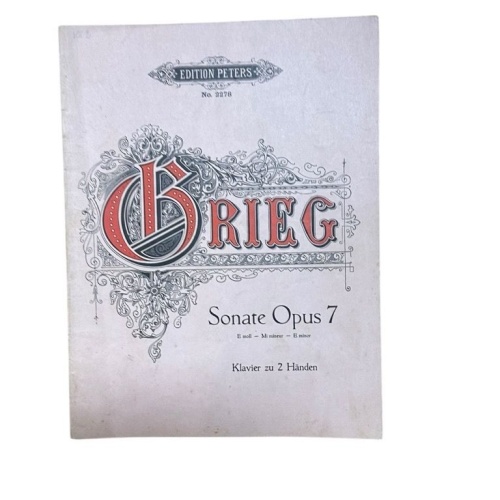 Sonate Opus 7 E moll. Klavier zu 2 Händen. Grieg, Edvard: