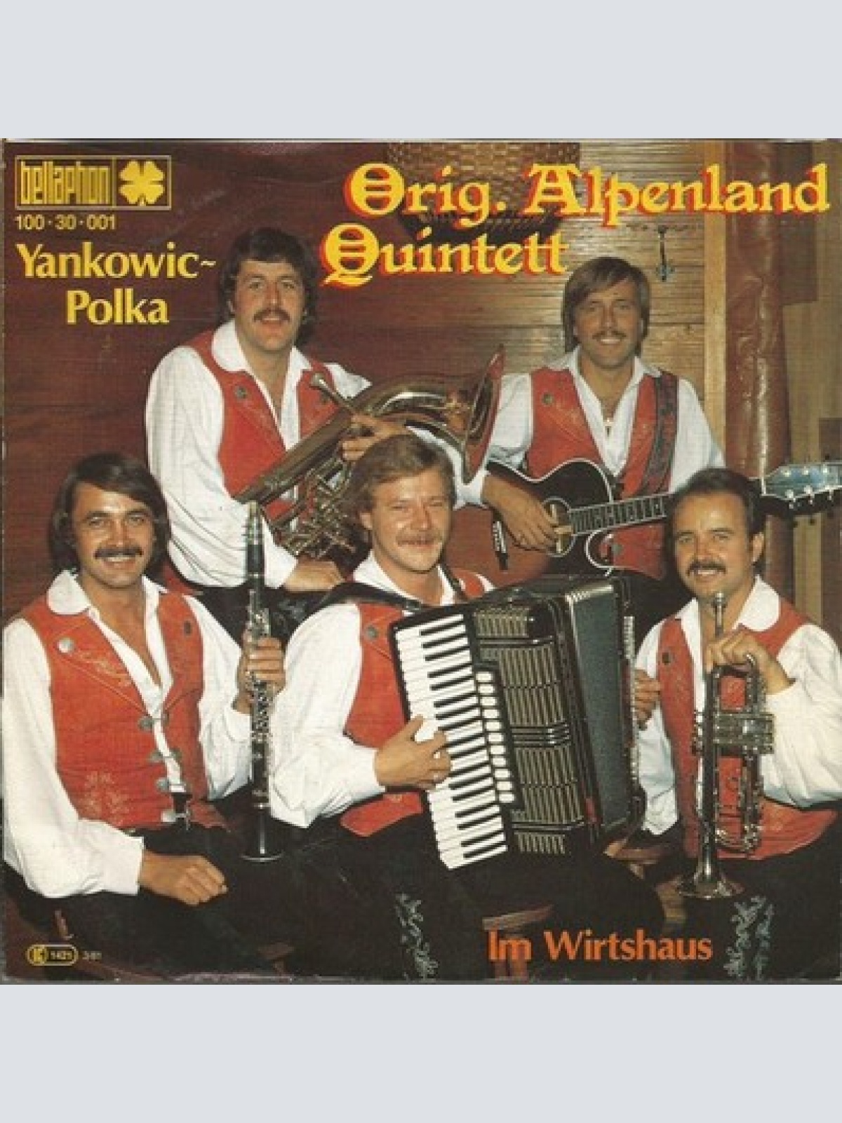 7", Single Orig. Alpenland Quintett - Yankowic-Polka