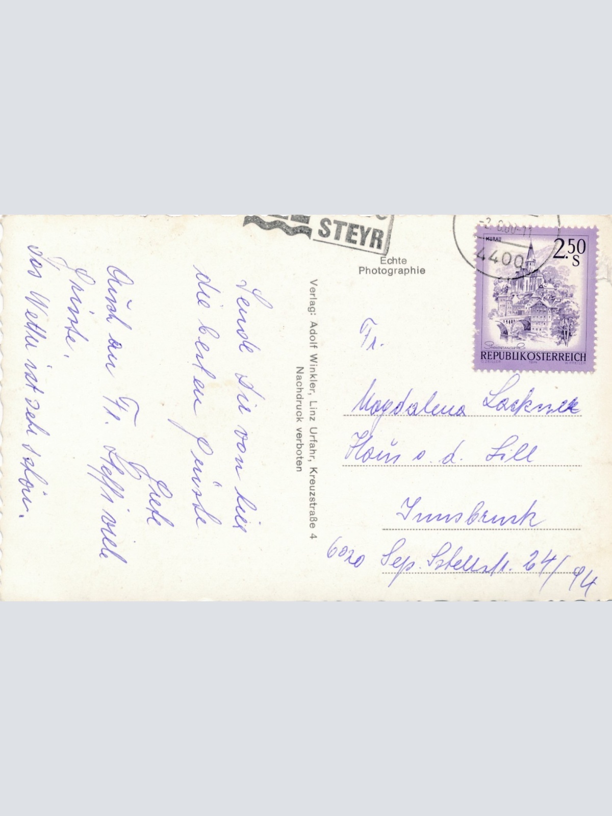 AK aus Steyr Stadtbad Oberösterreich Ansichtskarte (16549)