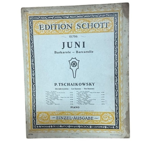 Juni. Bakarole, Die Jahreszeiten Tschaikowsky, P.: