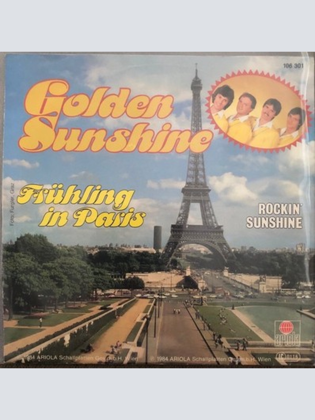7", Single Golden Sunshine - Frühling In Paris / Rockin' Sunshine