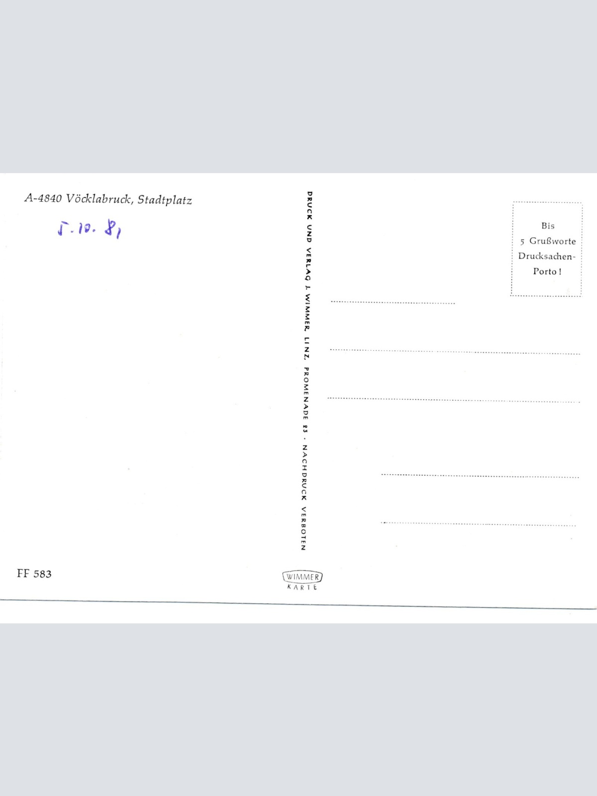 AK aus Vöcklabruck Oberösterreich Ansichtskarte (16711)