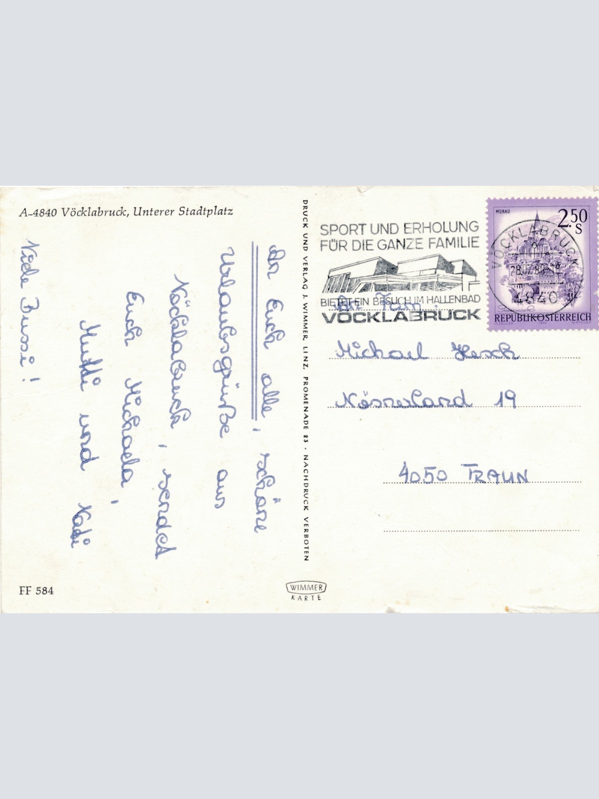 AK aus Vöcklabruck Oberösterreich Ansichtskarte (16715)