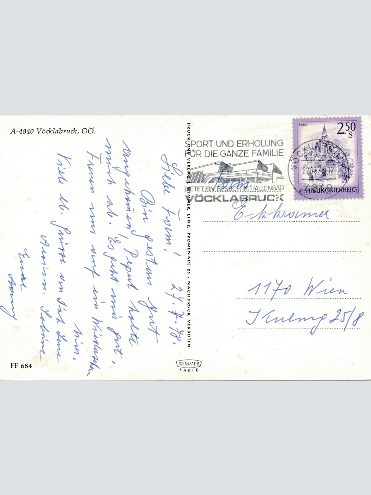 AK aus Vöcklabruck Oberösterreich Ansichtskarte (16720)