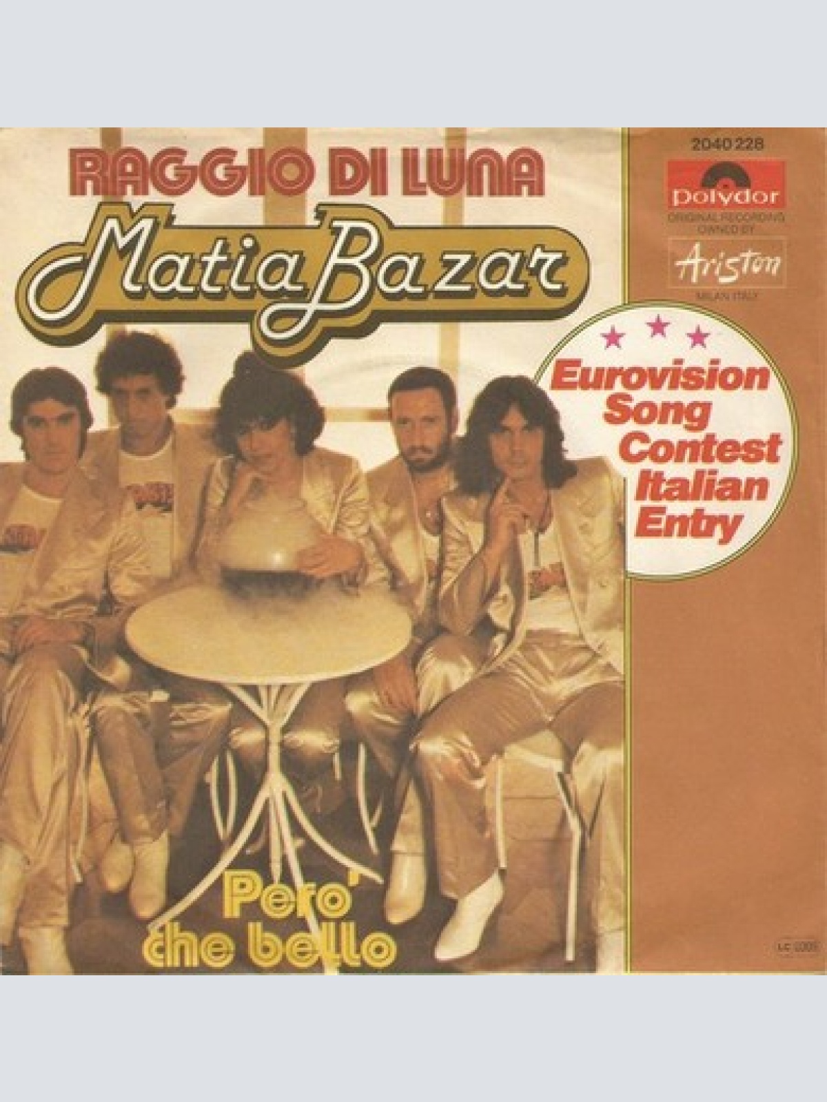 7", Single Matia Bazar - Raggio Di Luna