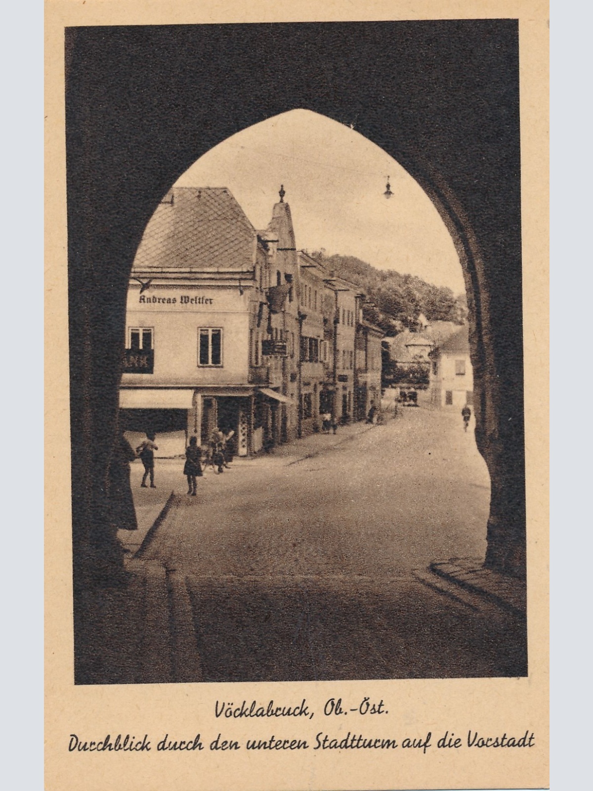 AK aus Vöcklabruck mit unterem Stadtturm Ansichtskarte (16767)