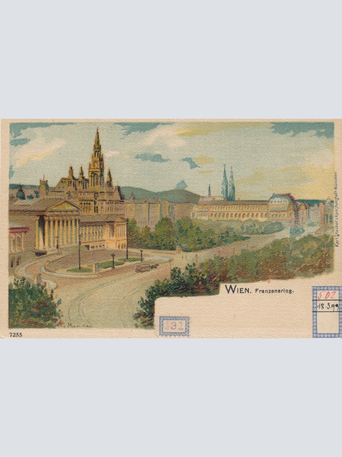 AK aus Wien Franzensring Ansichtskarte (16771)