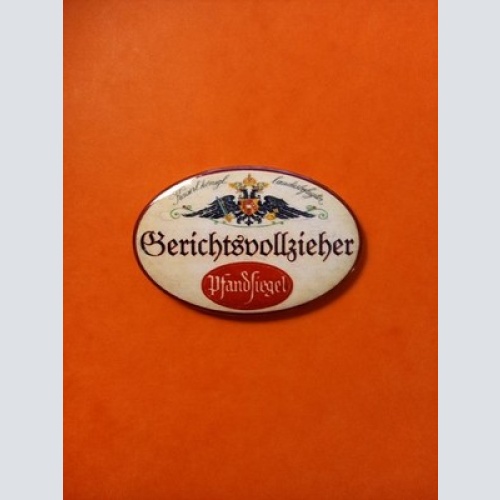 Nostalgie KuK Flaschenöffner Magnet Landesbefugter Gerichtsvollzieher Pfandsiegl