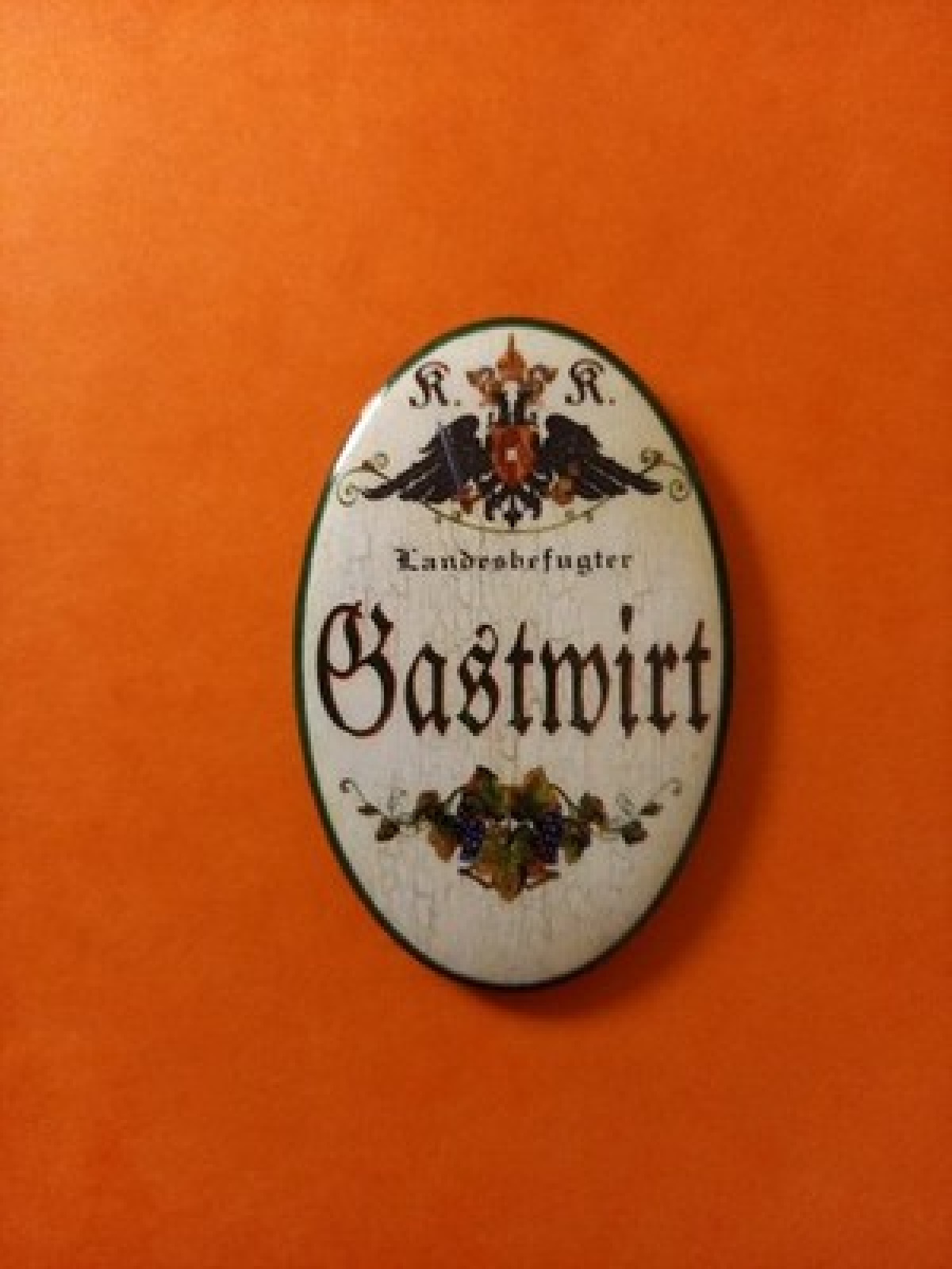 Nostalgie KuK Flaschenöffner Magnet Landesbefugter Gastwirt