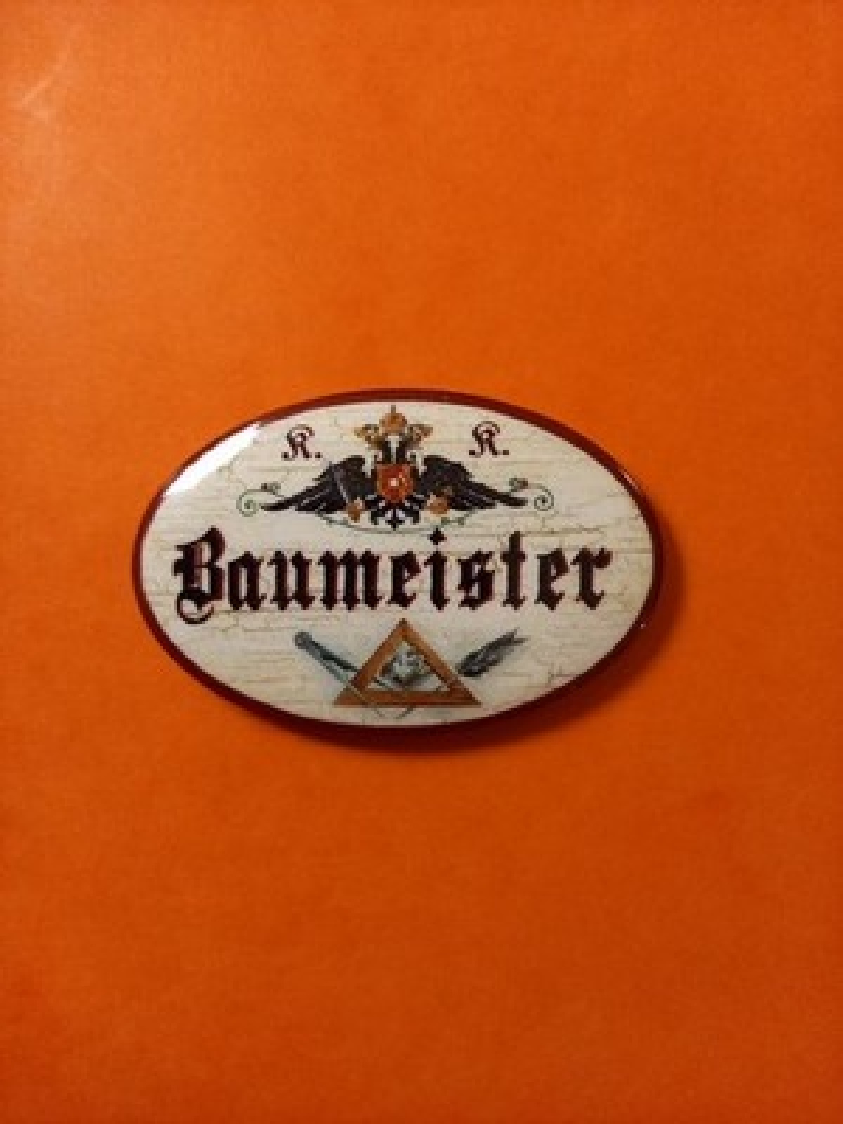 Nostalgie KuK Flaschenöffner Magnet Baumeister