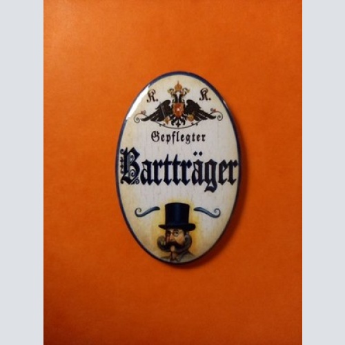 Nostalgie KuK Flaschenöffner Magnet Gepflegter Bartträger