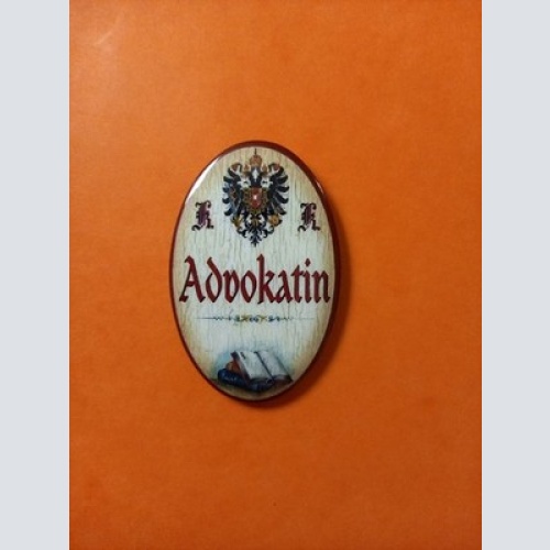 Nostalgie KuK Flaschenöffner Magnet Advokatin