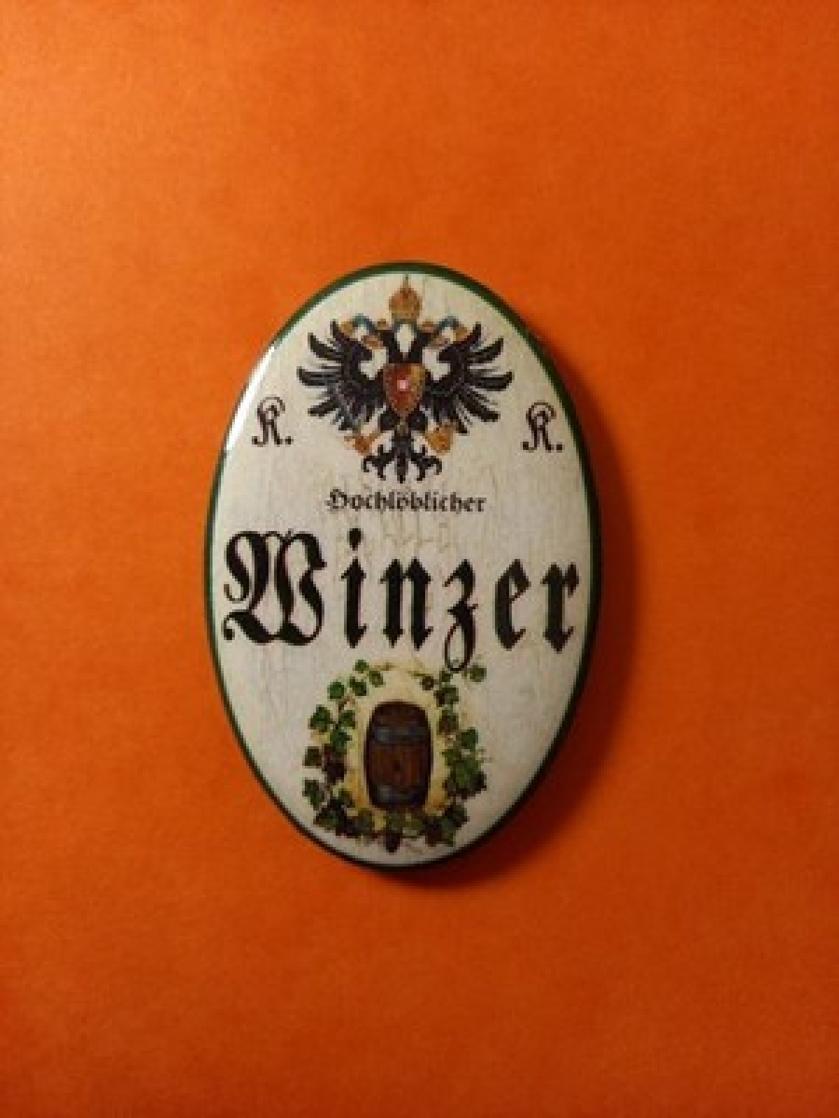 Nostalgie KuK Flaschenöffner Magnet Hochlöblicher Winzer