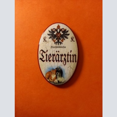 Nostalgie KuK Flaschenöffner Magnet Hochlöbliche Tierärztin