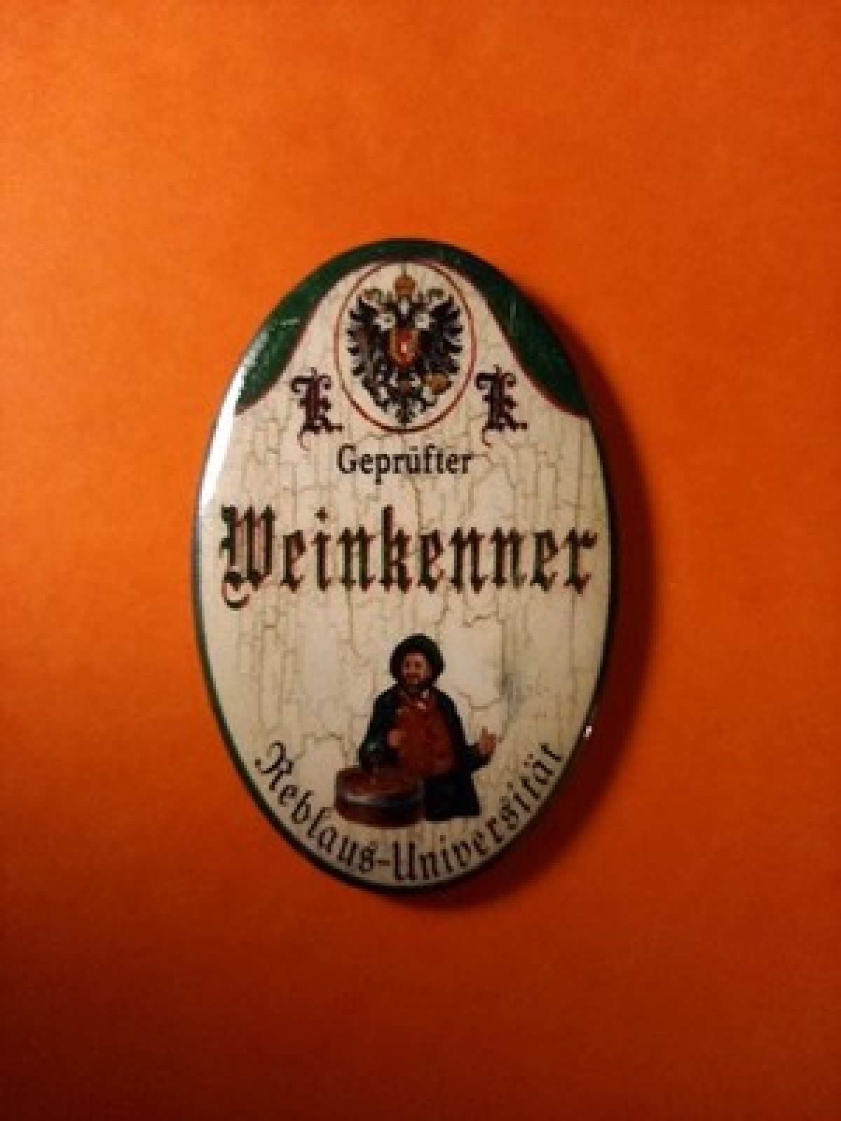 Nostalgie KuK Flaschenöffner Magnet Geprüfter Weinkenner