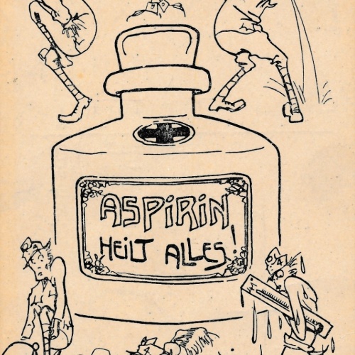 AK Aspirin heilt alles mit Soldaten Ansichtskarte (16884)