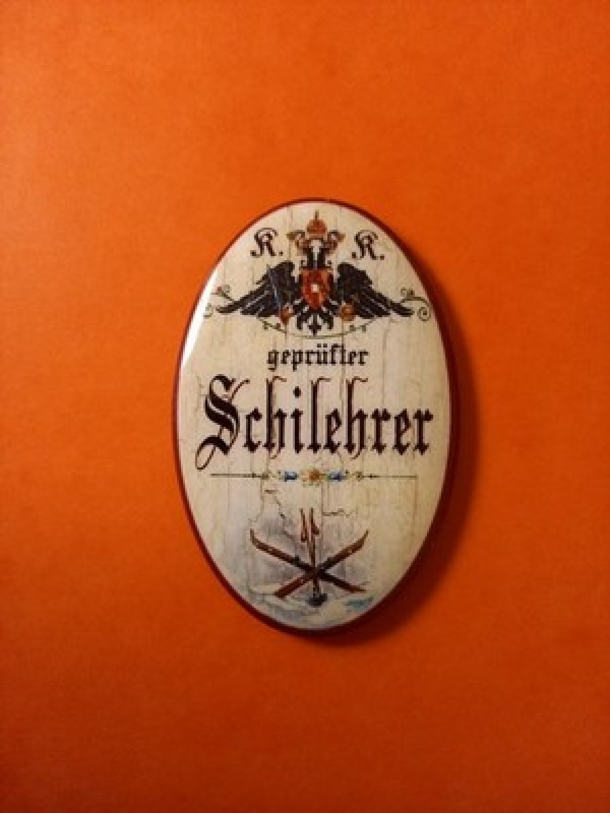 Nostalgie KuK Flaschenöffner Magnet Geprüfter Skilehrer