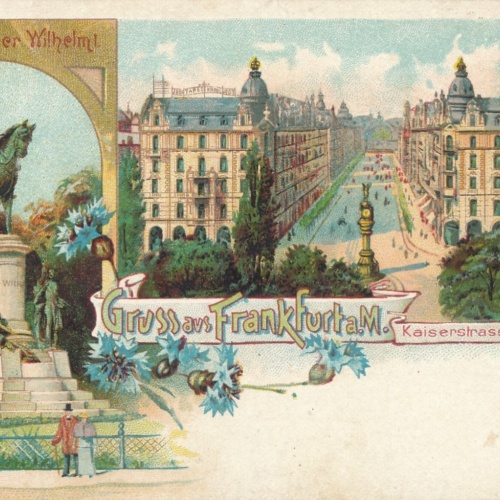 Litho - Karte aus Frankfurt Hessen Ansichtskarte (16917)