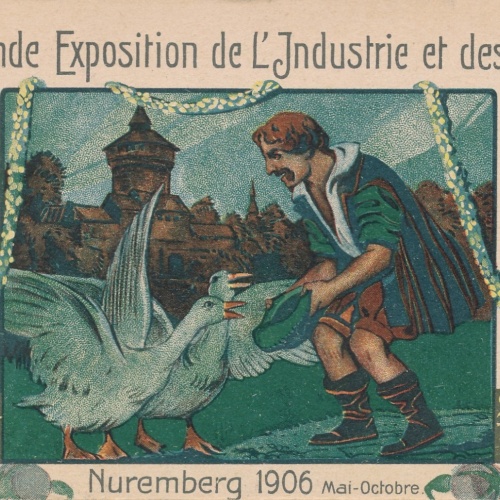 AK aus Nürnberg Grande Exposition de Industrie et des Arts Ansichtskarte (16911)