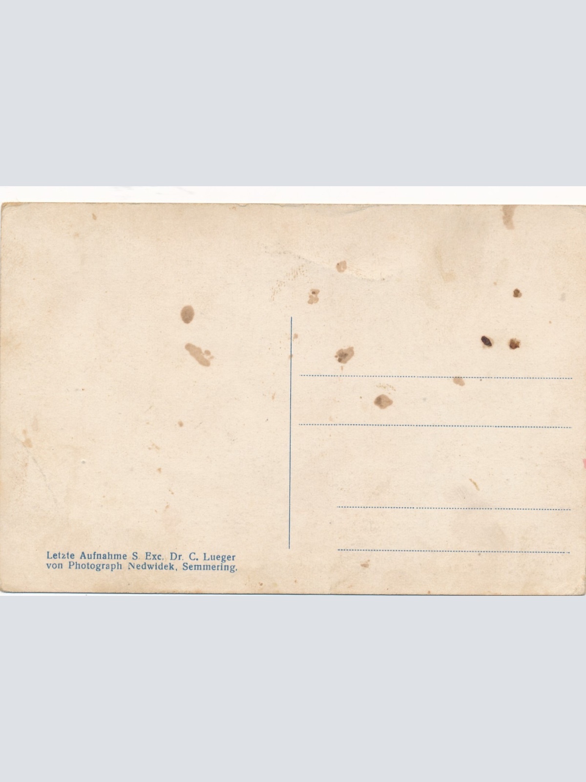 AK Luegers letzter besuch im Hotel Panhans 24. Februa 1909 Ansichtskarte (16974)