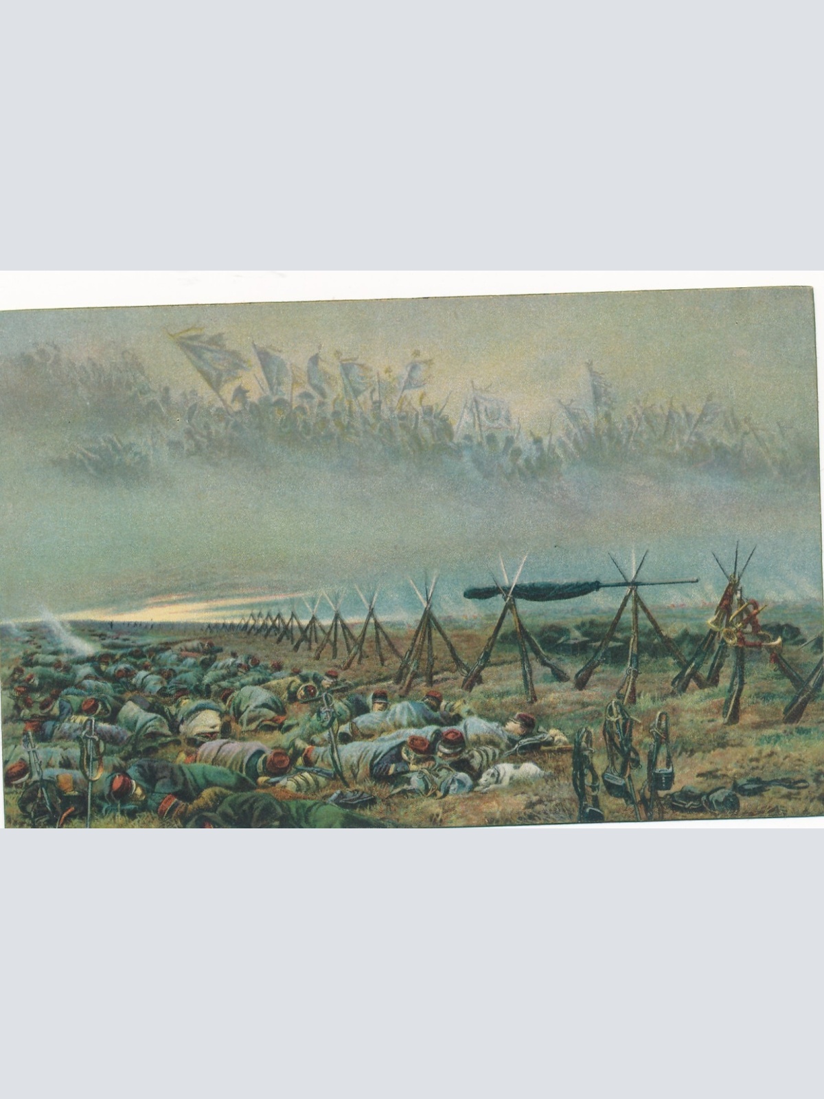 AK Militaria der der Traum der Krieger Ansichtskarte (16996)