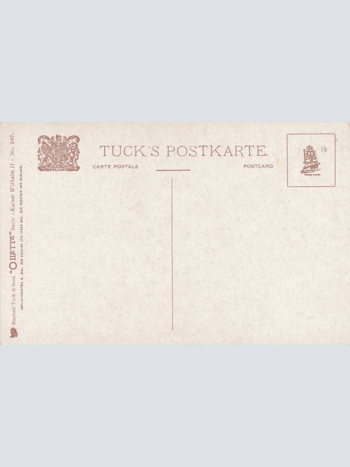 AK Militaria vom Kaiser Willhelm II Ansichtskarte (17066)