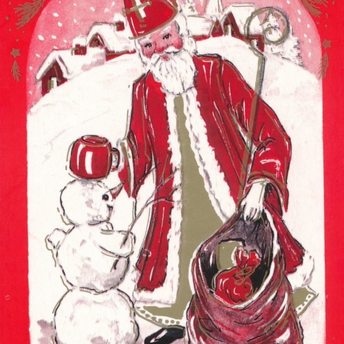 AK Gruss vom Nikolaus Ansichtskarte (17137)