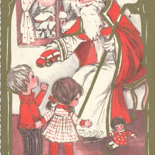 AK Gruss vom Nikolo - Nikolaus Ansichtskarte (17148)