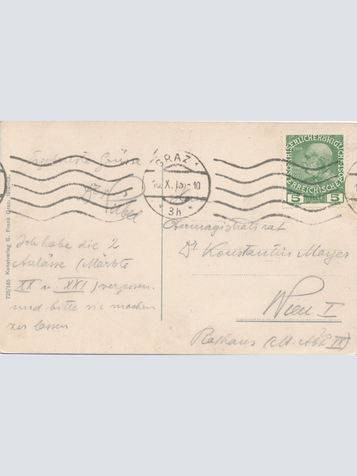 AK aus Graz Herrengasse Steiermark Ansichtskarte (17255)