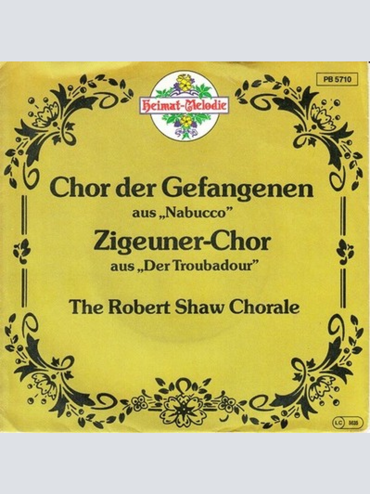 7", Single The Robert Shaw Chorale - Chor Der Gefangenen