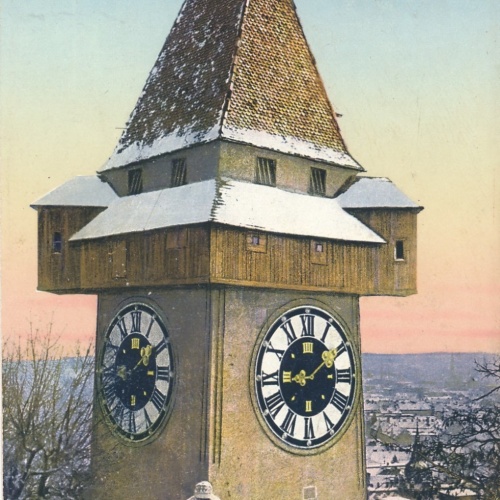 AK aus Graz Uhrenturm Steiermark Ansichtskarte (17316)