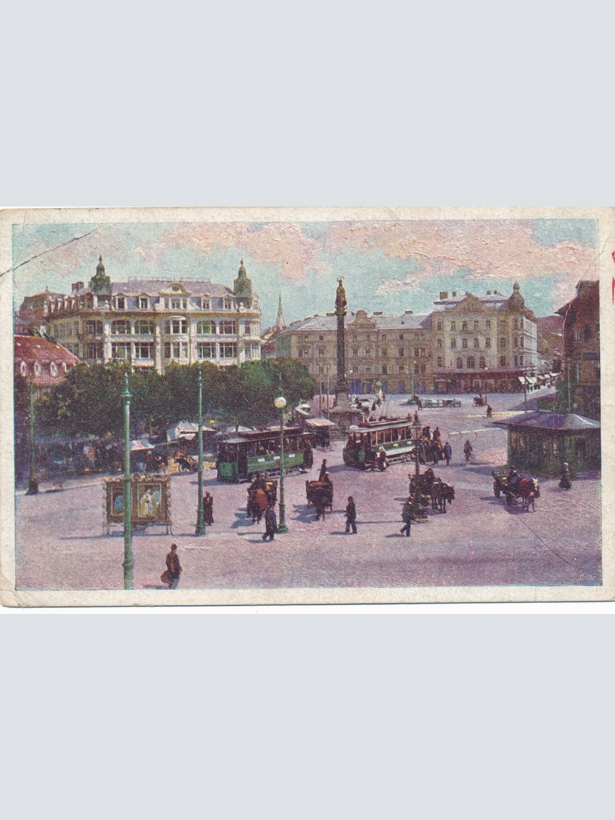 AK aus Graz Jacomini Platz Steiermark Ansichtskarte (17328)