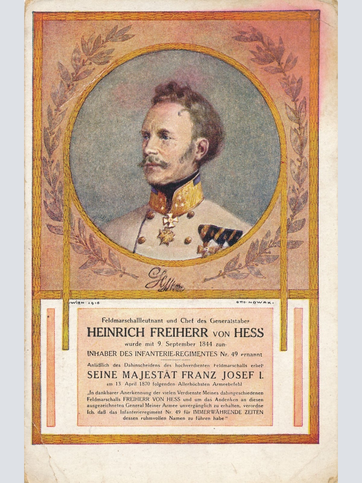 AK von Heinrich Freiherr von Hess Ansichtskarte (17249)