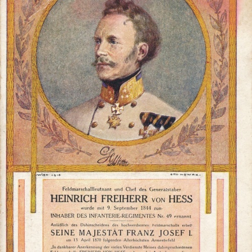 AK von Heinrich Freiherr von Hess Ansichtskarte (17249)