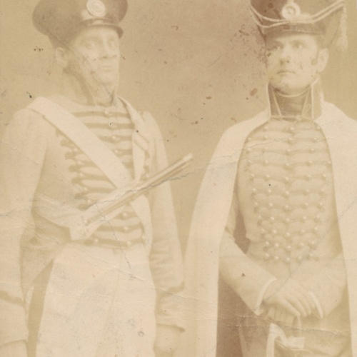 AK zwei Offiziere mit Säbel Ansichtskarte (17247)