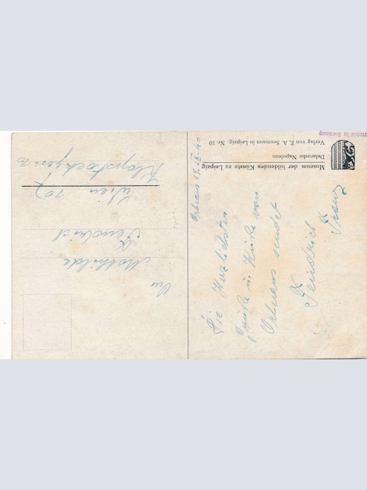 AK Militaria mit Napoleon Ansichtskarte (17389)