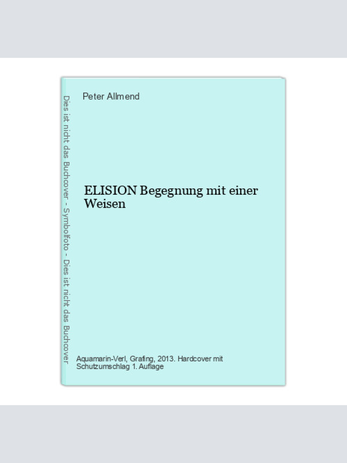 6821 Peter Allmend ELISION Begegnung mit einer Weisen HC. Aquamarin Verlag