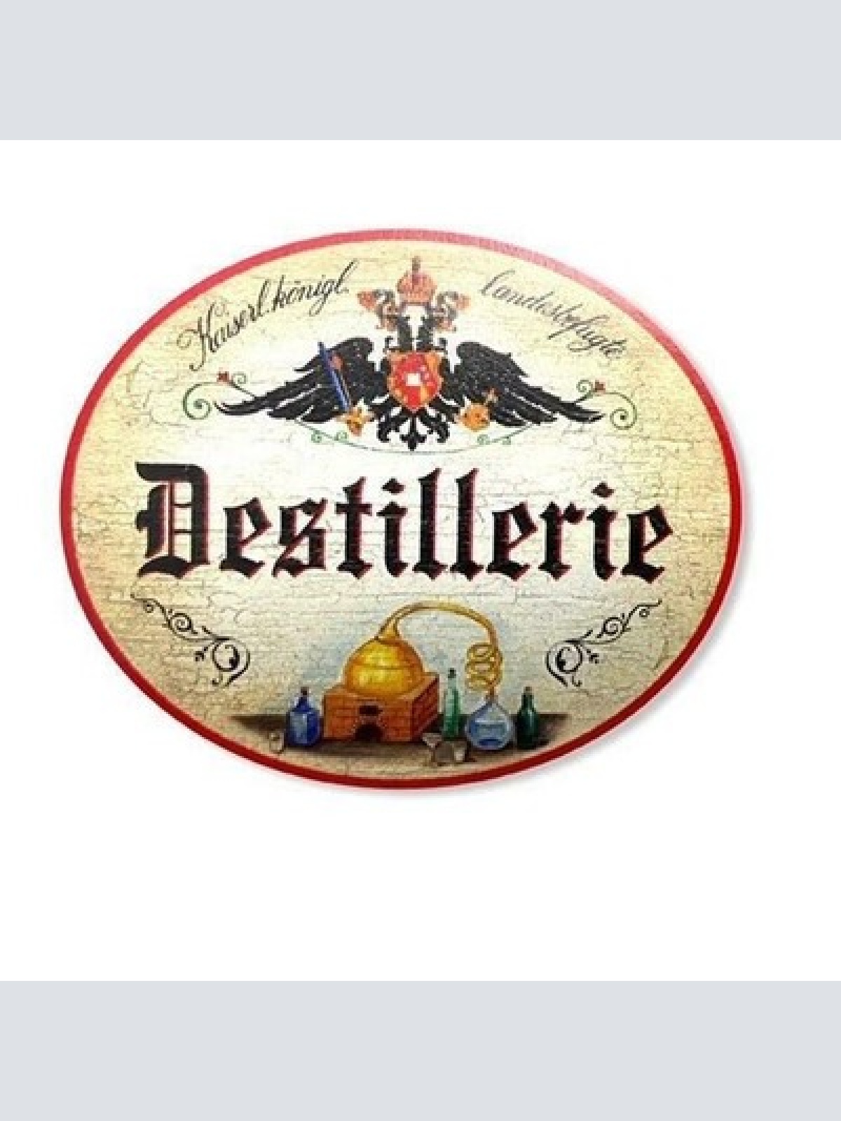 Kuk nostalgie holzschild destilerie