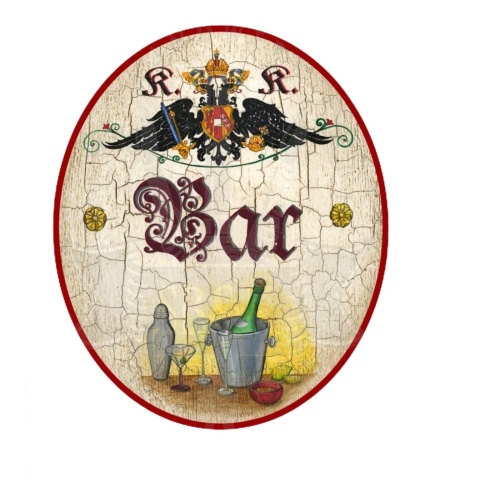 KuK Nostalgie Holzschild Bar Schild (Größe: 28x34)