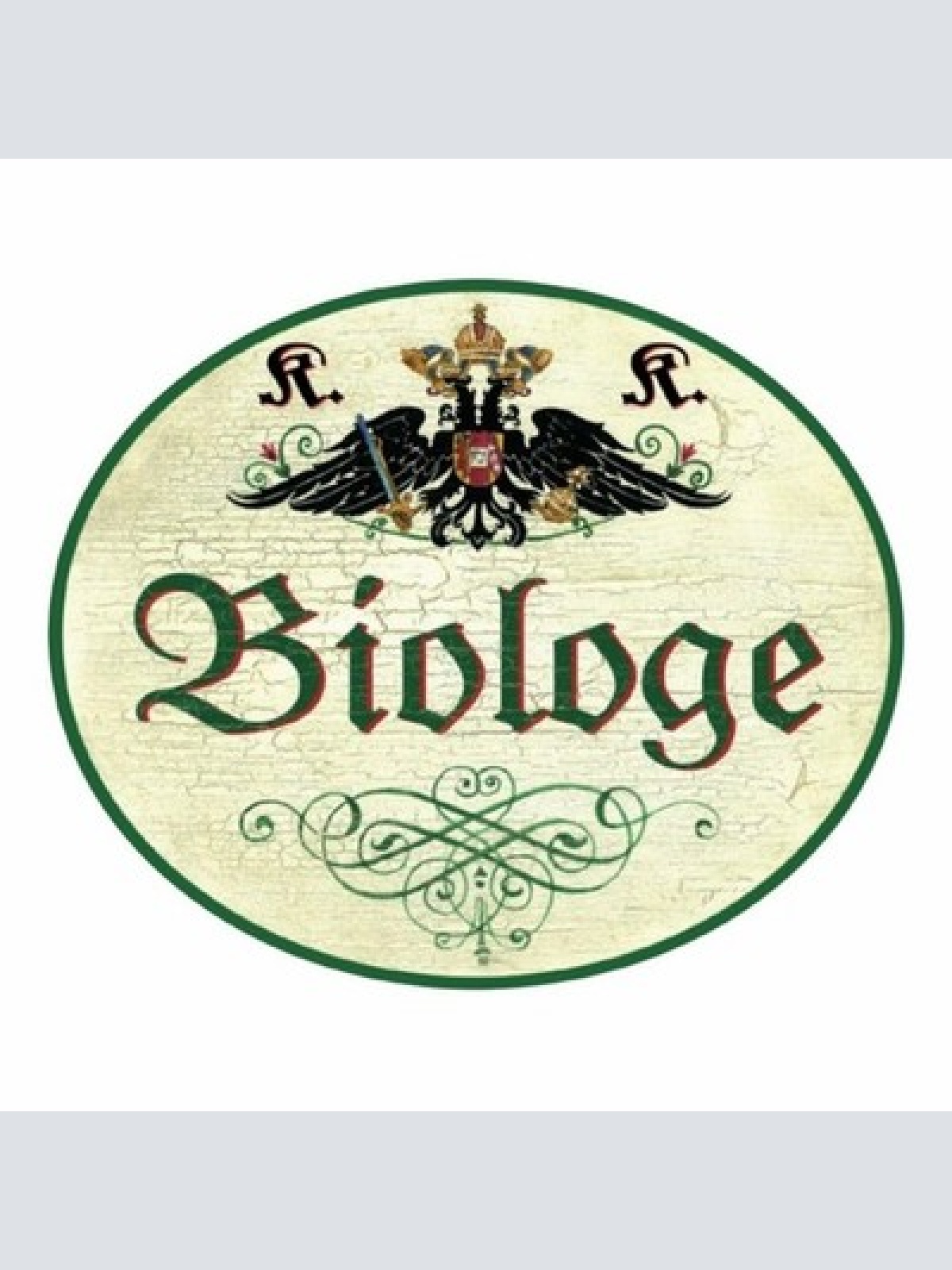 Kuk nostalgie holzschild biologe biologin schild