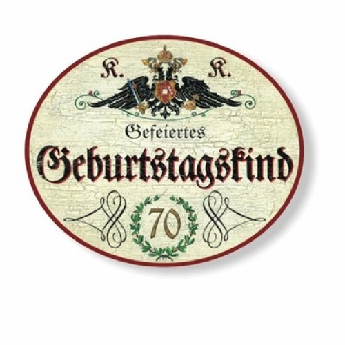 Kuk nostalgie holzschild gefeiertes geburtstagskind 70 jahre