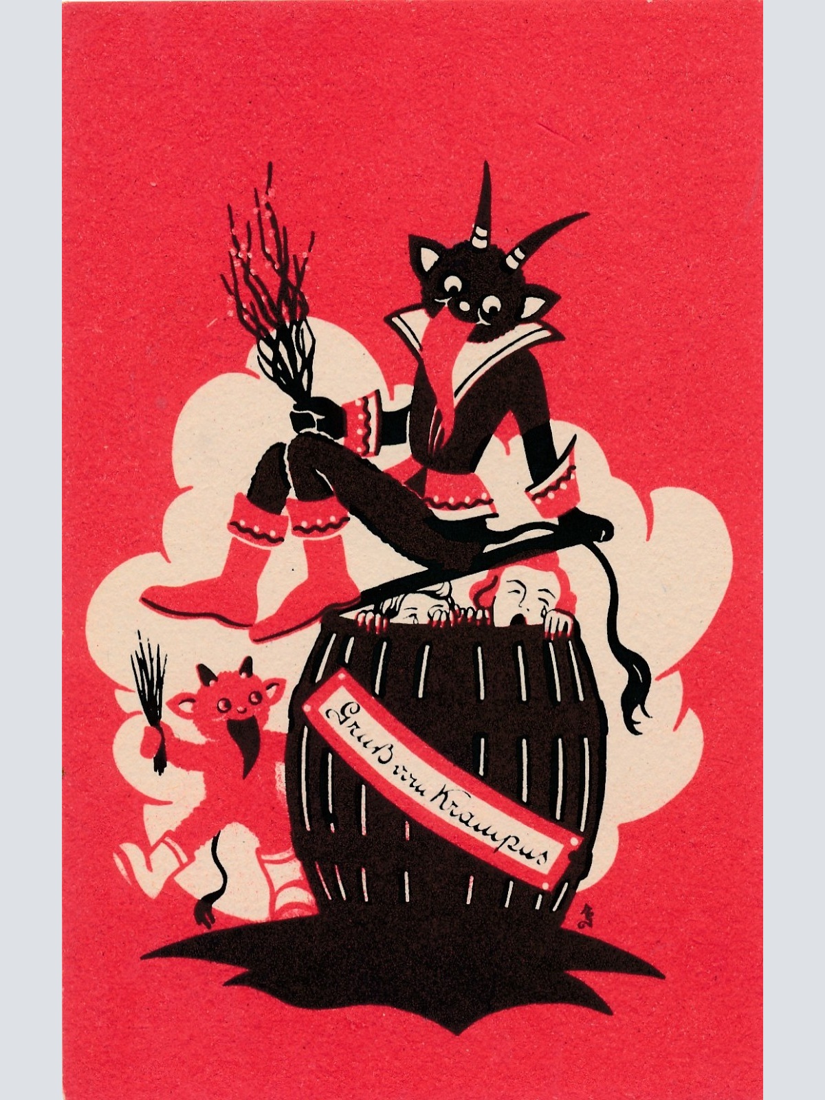 AK gruss vom Krampus Ansichtskarte (17310)