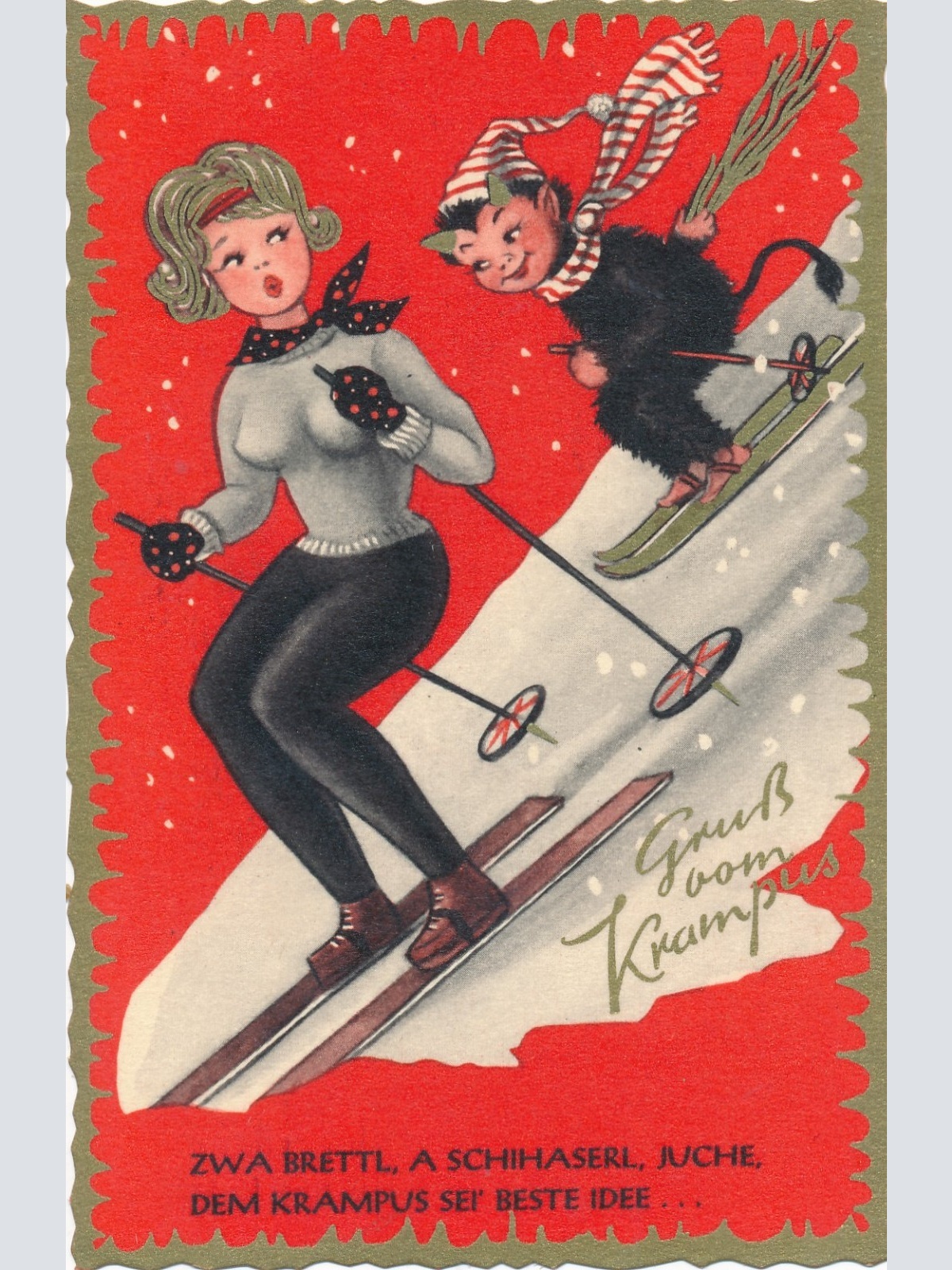 AK gruss vom Krampus Ansichtskarte (17312)